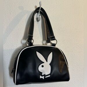 SOLD 🖤 Playboy Black & White Bowler Bag Vintage 🖤